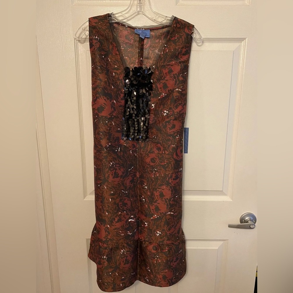 Vera Wang Simply Vera Wang Womens Sequin Print Dress NWT L Large